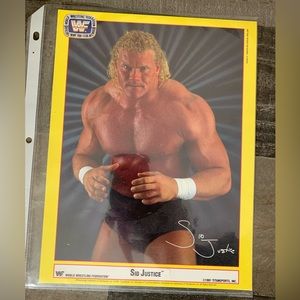 WWF VINTAGE 1991 SID JUSTICE PRESS PROMO OFFICIAL FAN CLUB PHOTO FACSIMILE